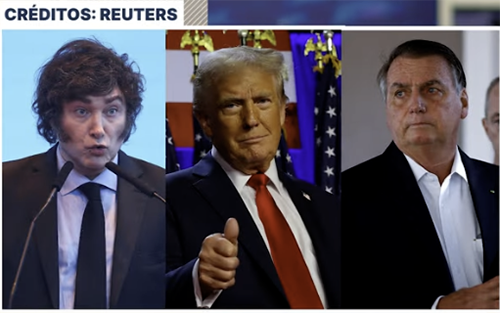 Trump Bolsonaro e Milei