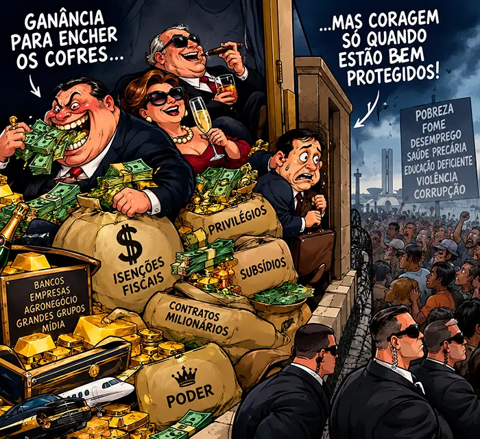 Elite gananciosa e covarde