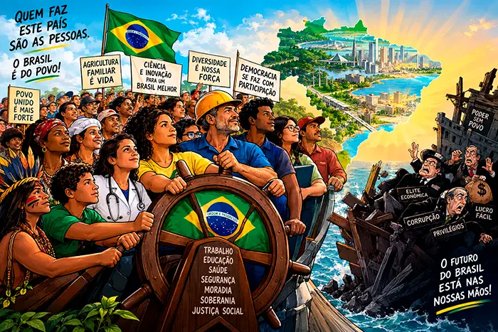 O povo brasileiro no comando